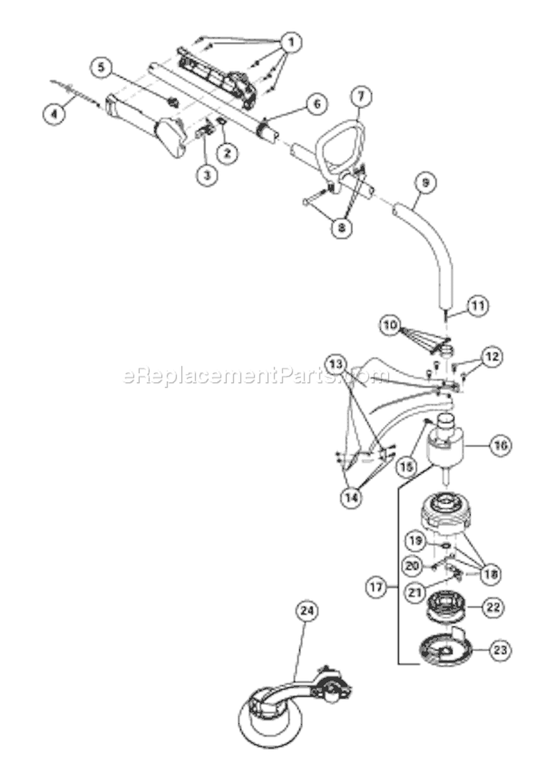Page A Diagram and Parts List for YM1000 41ADY10G401 Yard Man Trimmer